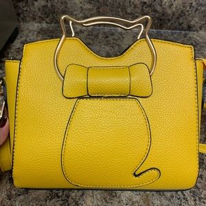 Novelty Yellow Cat Purse!